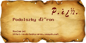 Podolszky Áron névjegykártya